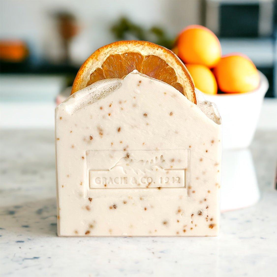 Exfoliating Orange Patchouli Shea Butter Bar - Gracie & Co. 1942
